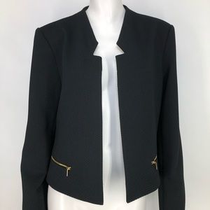 Calvin Klein 12 Black Blazer Jacket Textured